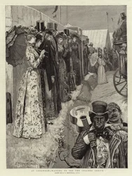 At Goodwood, waiting to see the Coaches arrive